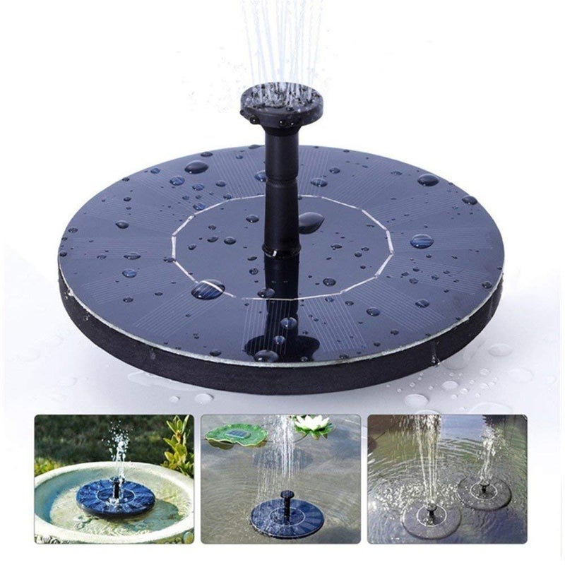 LAWOHO Solar Fountain for Bird Bath, Solar Powered Fountain Pump 1.5W Solar Water Fountain Floating Birdbath Water Pumps for Garden, Patio, Pond and Pool - Image 1